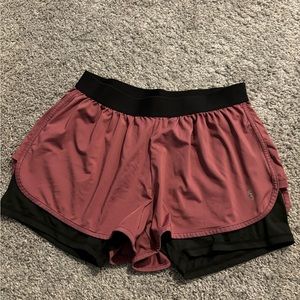 Pink workout shorts